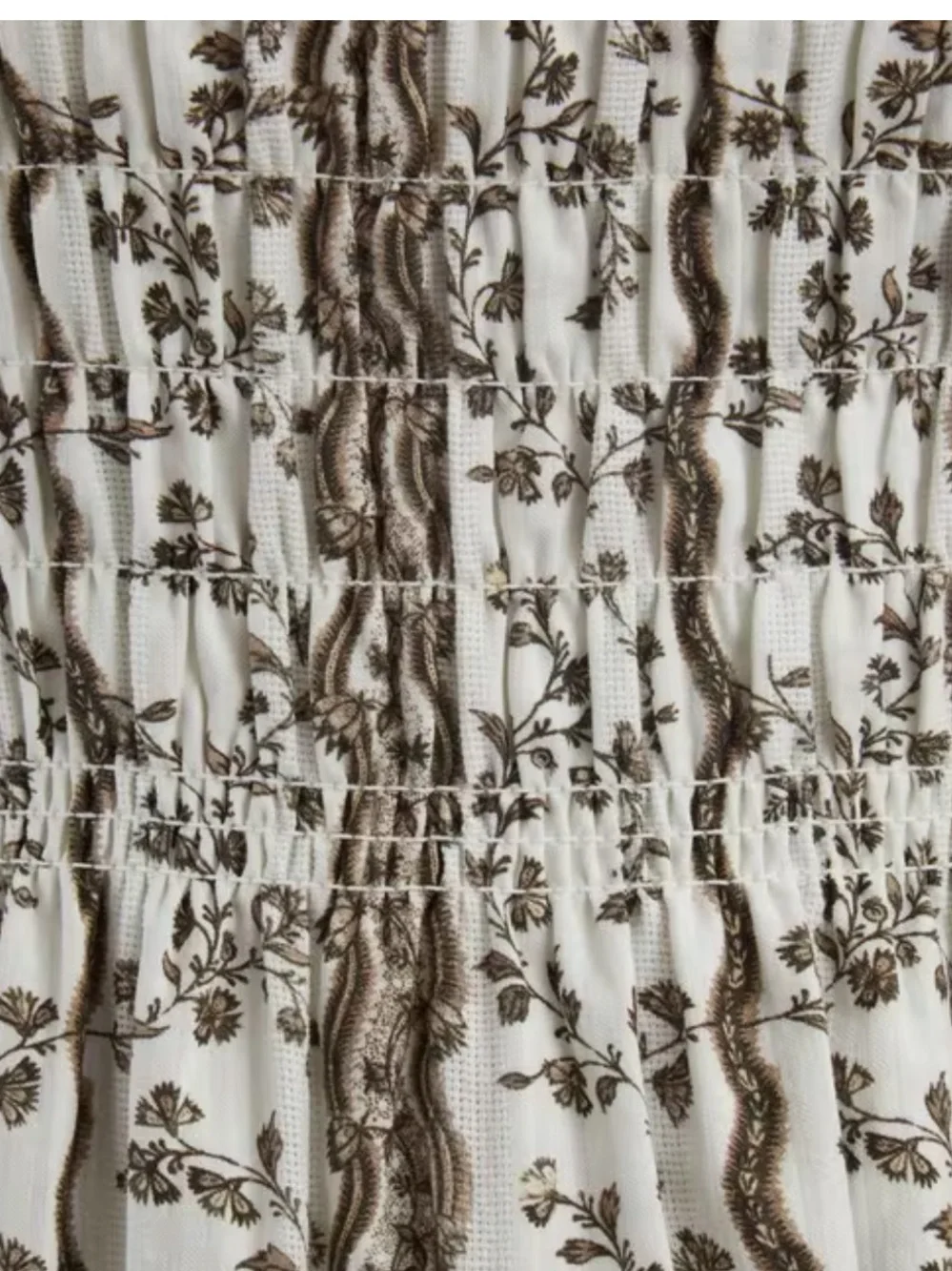 Hill House Home Kimmy Nap Dress Mocha Provencal Floral Cotton Size M - Picture 3 of 3